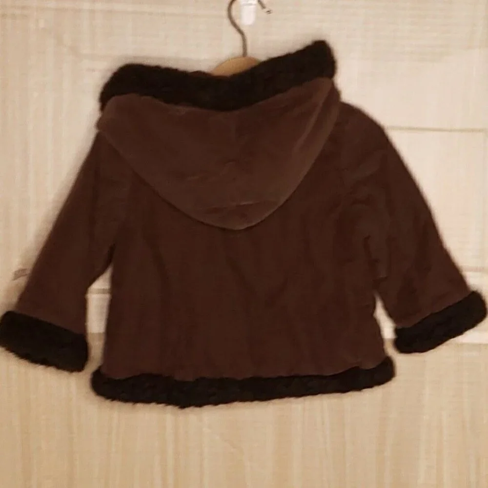 Gap Toddler Girls Brown Corduroy Sherpa Trim Coat 18-24 Months